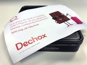 Sam Pella 40 challenges Dechox Biscuits and Poster